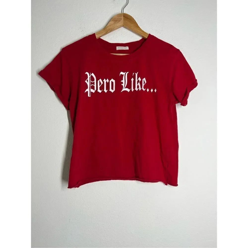 Occasion Pero Like Red Crop T-shirt Approximately Size M